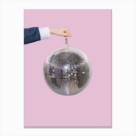 Bold Simple Disco Ball Canvas Print