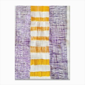 Purple And Yellow Stripes Canvas Print