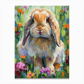 English Lop Rabbit Painting 3 Canvas Print