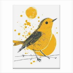 Yellow Robin 3 Canvas Print