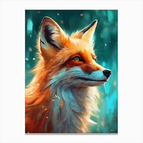 Fox Hd Wallpaper Canvas Print