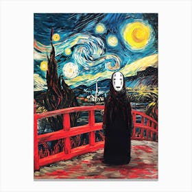 Kaonashi Van Gogh Canvas Print