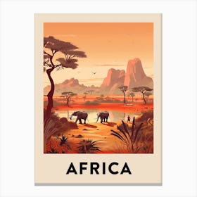 Vintage Travel Poster Africa 7 Canvas Print