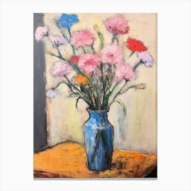 Flower Painting Fauvist Style Carnation 3 Canvas Print