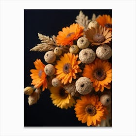 Bouquet Of Orange Flowers Canvas Print