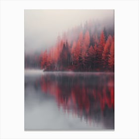 Autumn Trees In The Mist 1 Canvas Print