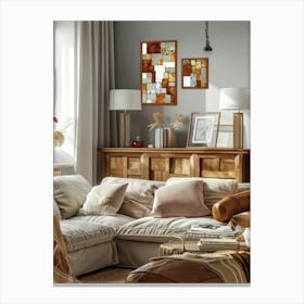 Modern Living Room 3 Canvas Print