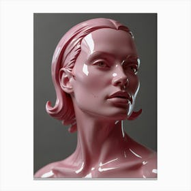 Pink woman statue Canvas Print