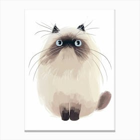 Himalayan Cat Clipart Illustration 1 Canvas Print