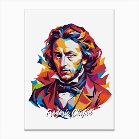 Frederic Chopin 03 Portrait WPAP Pop Art Canvas Print