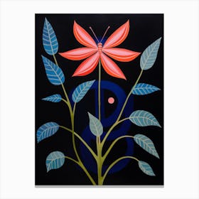 Bee Balm 2 Hilma Af Klint Inspired Flower Illustration Canvas Print