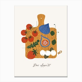 Illustration Of A Cutting Board Canvas Print