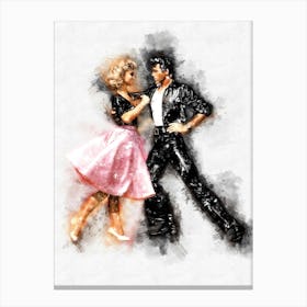 grease dancing scene Canvas Print