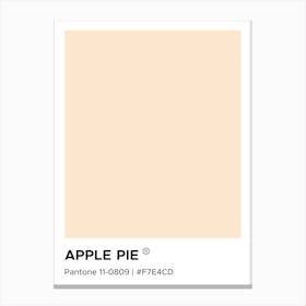 Apple Pie Pantone, cool, apple pie, kitchen, decor, cute, colorful, minimal, modern, pantone, mood, vibes, food, christmas, cozy, thanksgiving, decor, autumn Canvas Print