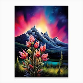 Indian Paintbrush Wildflower  (4) Canvas Print