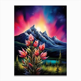 Indian Paintbrush Wildflower  (4) Canvas Print