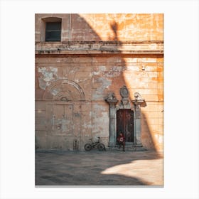 Shadow Of A Building Canvas Print