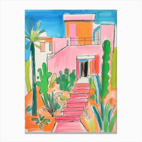 The Phoenician   Scottsdale, Arizona   Resort Storybook Illustration 3 Canvas Print