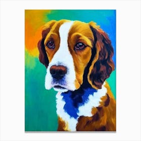 Cocker Spaniel 2 Fauvist Style dog Canvas Print