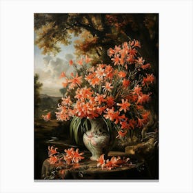 Baroque Floral Still Life Cineraria 6 Canvas Print