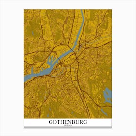 Gothenburg Yellow Blue Canvas Print