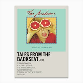 Tales From The Backseat 2018 Poster 1 Canvas Print