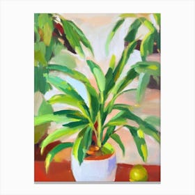 Panda Plant Impressionist Painting Canvas Print