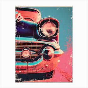 Classic Cars Polaroid Inspired 1 Canvas Print