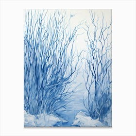 Blue Twigs Canvas Print