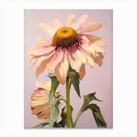 Floral Illustration Sunflower 2 Canvas Print