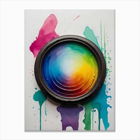 Rainbow Splatter Canvas Print