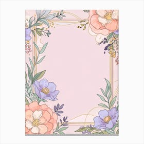 Floral Frame 10 Canvas Print