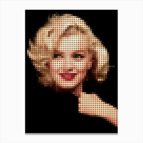 Marilyn Monroe 1950s In Style Dots Canvas Print