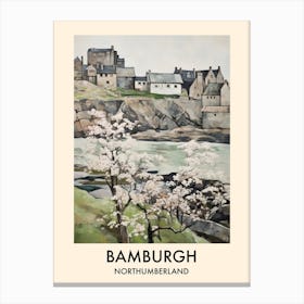 Bamburgh (Northumberland) Painting 4 Travel Poster Canvas Print