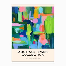 Abstract Park Collection Poster St Stephens Green Dublin 4 Canvas Print