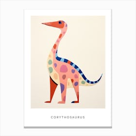 Nursery Dinosaur Art Corythosaurus Poster Canvas Print