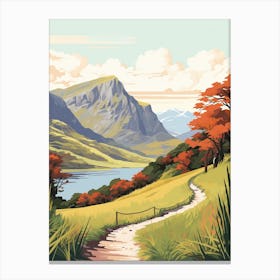 West Highland Way Ireland 3 Vintage Travel Illustration Canvas Print