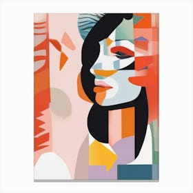 Abstract Portrait Of A Woman 4 Canvas Print