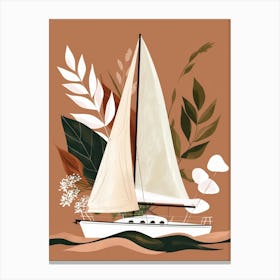 Sailboat In The Sea 4 Canvas Print