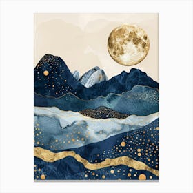 Moon And Stars Canvas Print 2 Canvas Print
