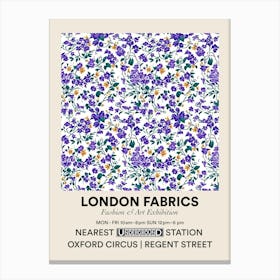 Poster Lavender Loom London Fabrics Floral Pattern 5 Canvas Print