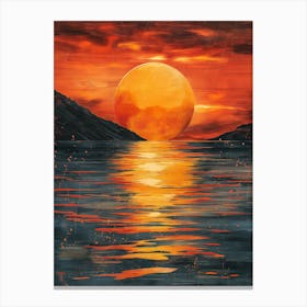 Sunset Over Water 2 Canvas Print