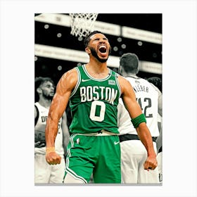 Jayson Tatum Of The Boston Celtics Canvas Print