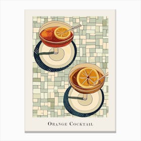 Orange Cocktail Poster Canvas Print