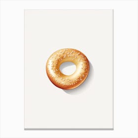 Baked Bagel Marker Art 1 Canvas Print