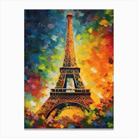 Eiffel Tower Paris France Monet Style 15 Canvas Print