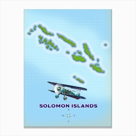 Solomon Islands Travel map Canvas Print