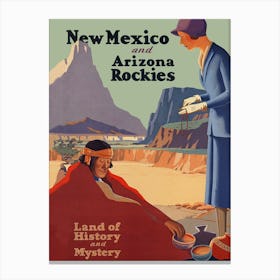 New Mexico and Arizona Rockies Canvas Print