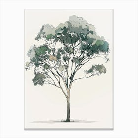 Eucalyptus Tree Pixel Illustration 3 Canvas Print