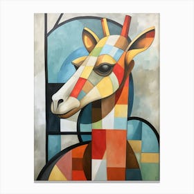 Giraffe Abstract Pop Art 1 Canvas Print